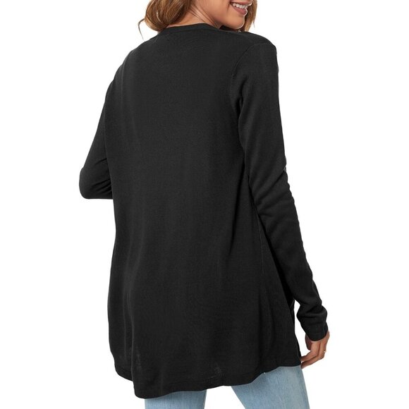 Women's Lightweight Open Front Cardigan Sweater Pockets Feminine Casual - Picture 6 of 6
